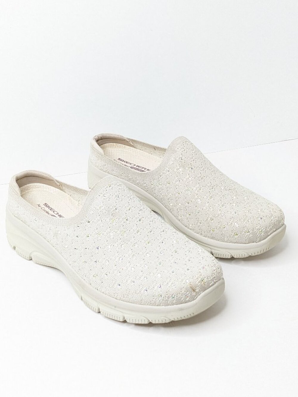 Skechers Easy Going Relaxed Fit Mule Natural Women's 9 Wide